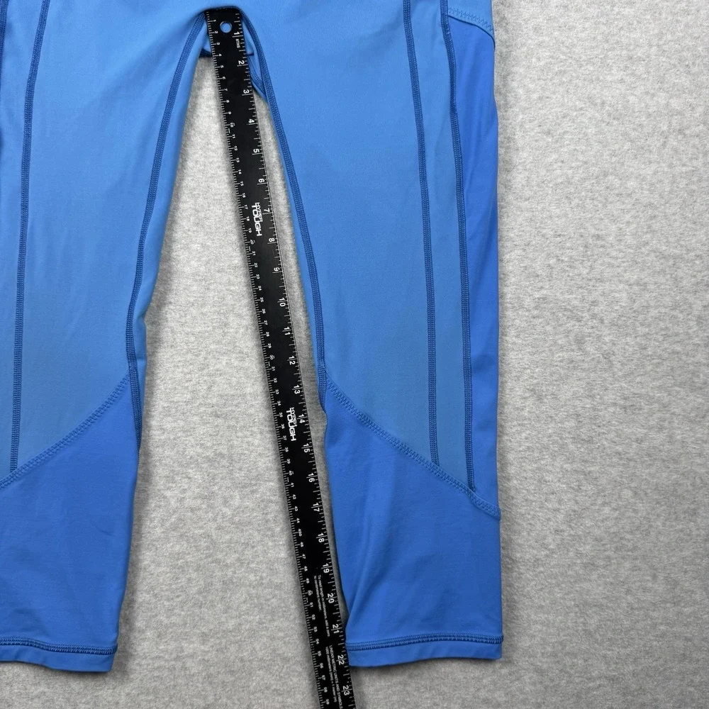 Lululemon Leggings Sz 12 All The Right Places Crop Pipe Dream Blue ziggy Snake